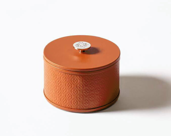 Round Leather Monogram Box, view 3