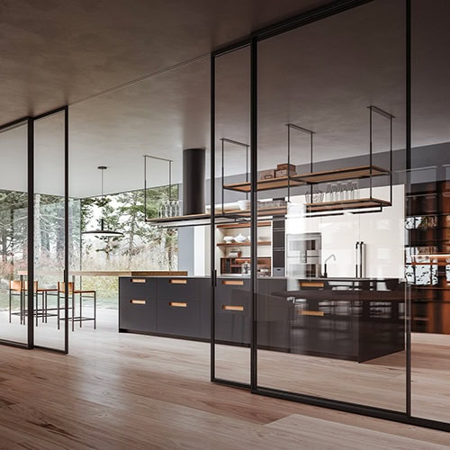 ADL Mies Double Glass Glass Partition
