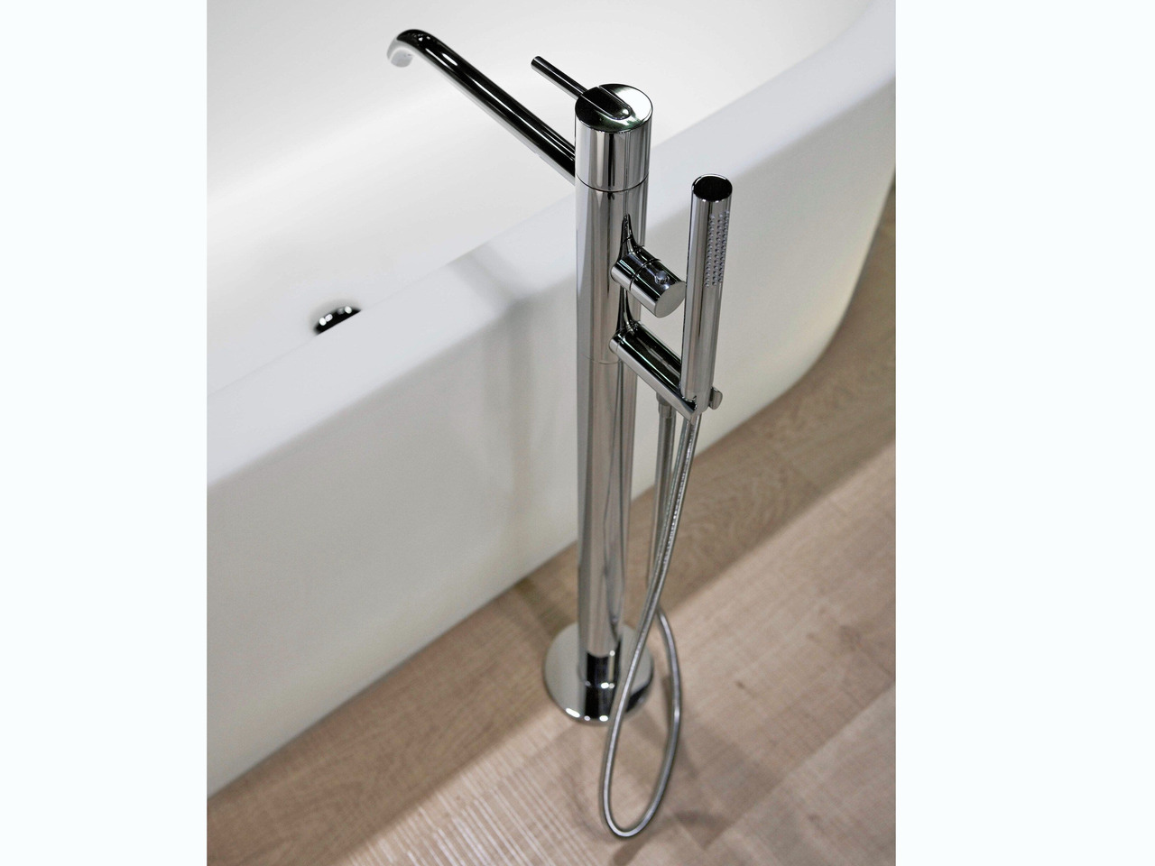 Ayati Floor-Mounted Bath Mixer with Hand Shower
