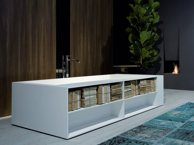 Biblio Freestanding and Built-In Bath