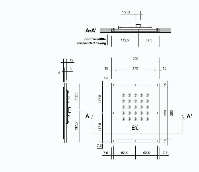 Ghost Built-In Ceiling Shower, view 13