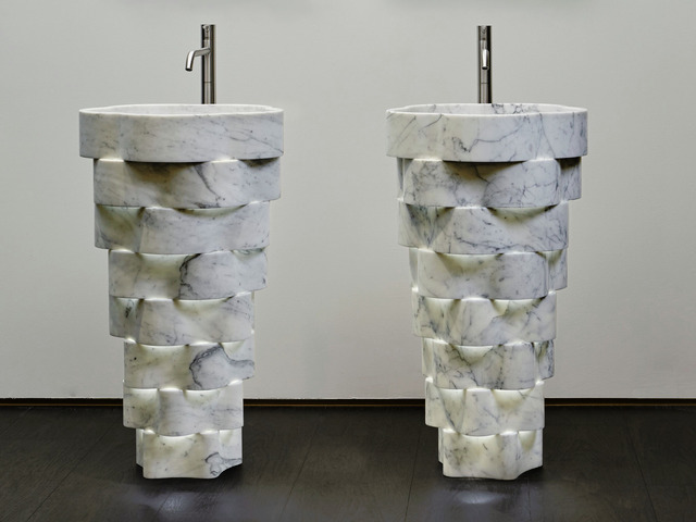 Intreccio Marble Floor-Mounted Washbasin