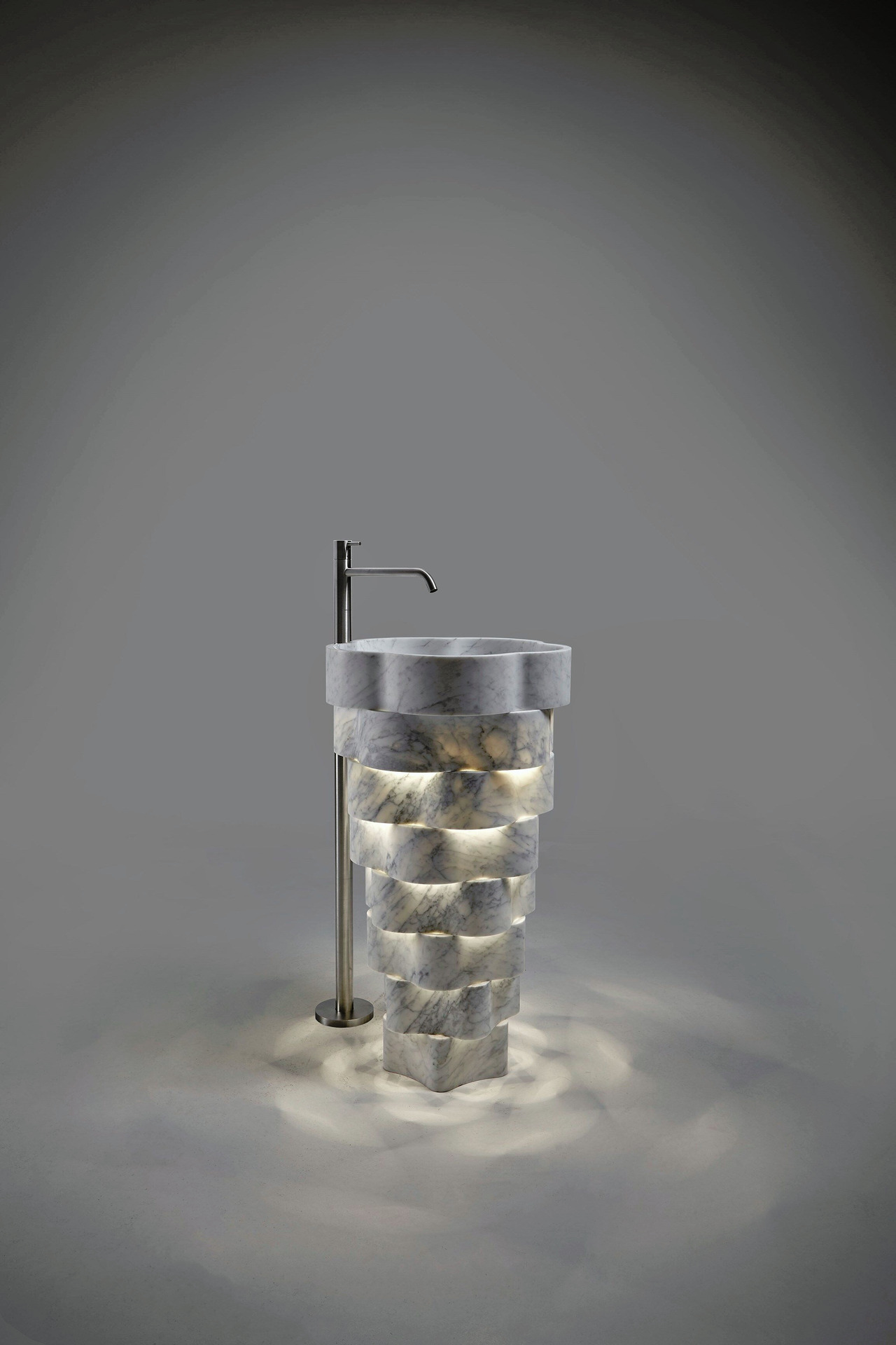 Intreccio Marble Floor-Mounted Washbasin, view 11