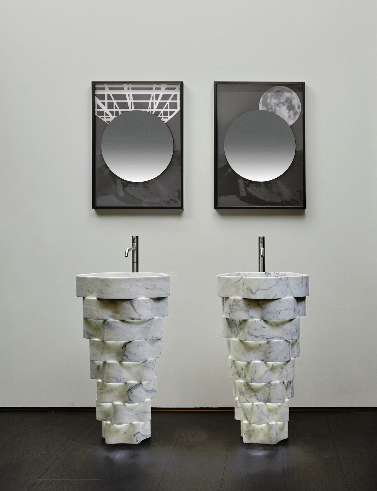 Intreccio Marble Floor-Mounted Washbasin, view 4