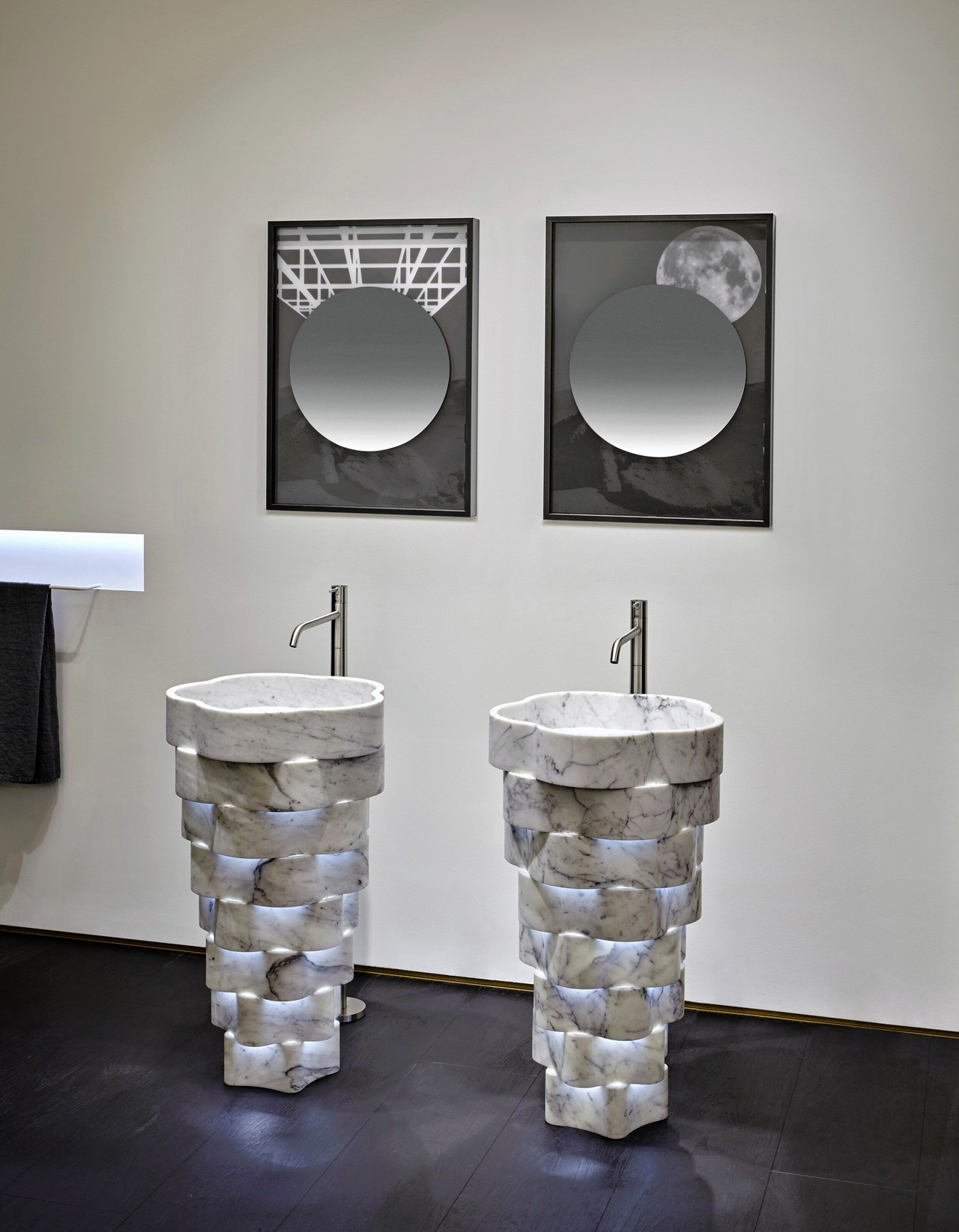 Intreccio Marble Floor-Mounted Washbasin, view 5