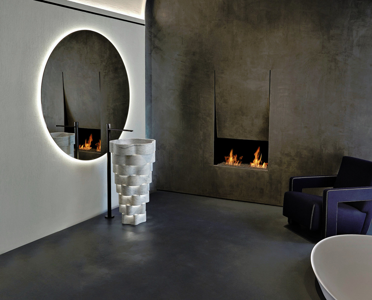 Intreccio Marble Floor-Mounted Washbasin, view 6
