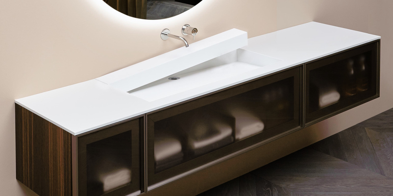 Open Slot Integrated Washbasin, view 2