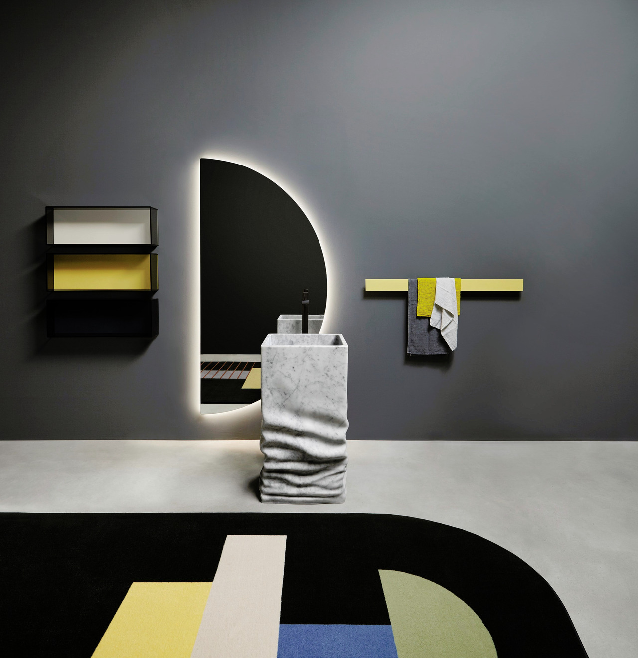 Ossimoro Sculptural Marble Basin, view 3