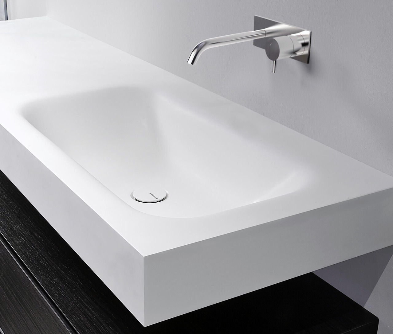 Segno Integrated Basin with Worktop, view 3