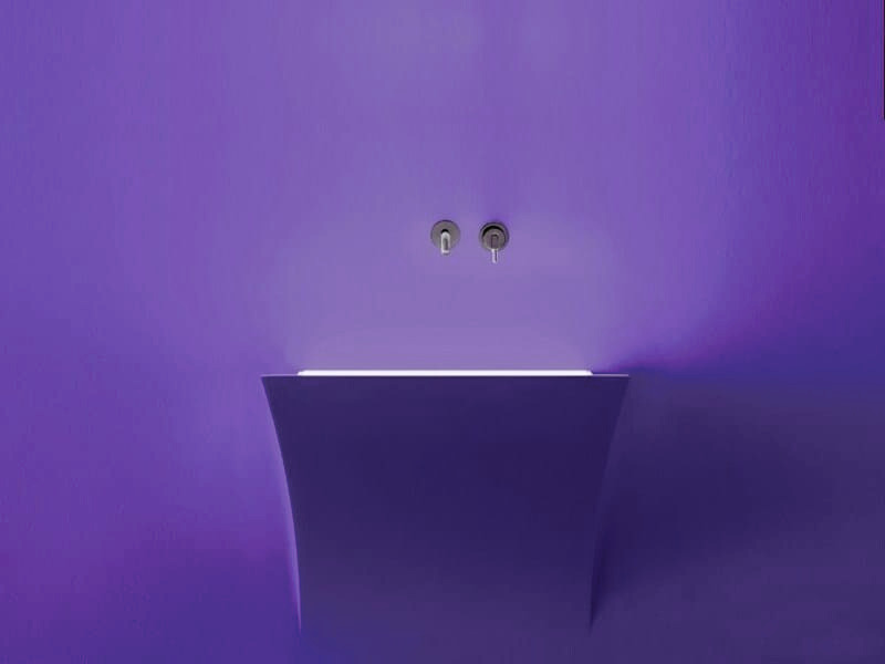 Strappo Corian® Wall-Mounted Washbasin, view 2