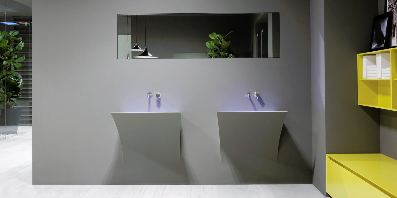 Strappo Corian® Wall-Mounted Washbasin, view 6