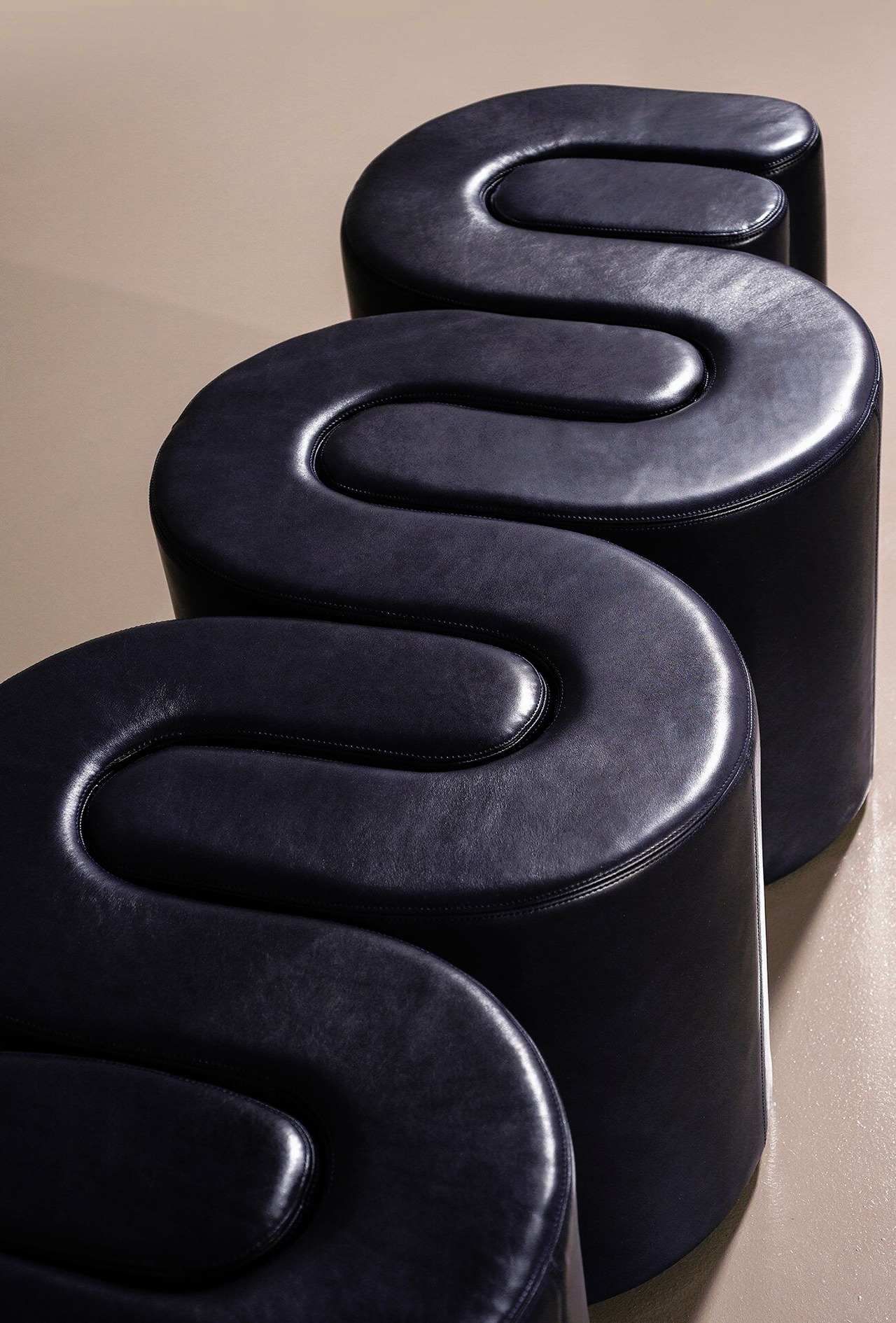 Adel Leather Bench, view 3