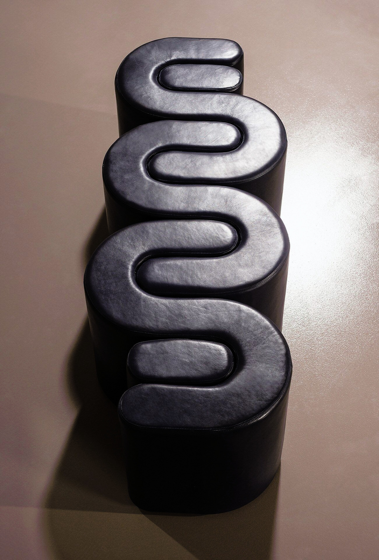 Adel Leather Bench, view 4