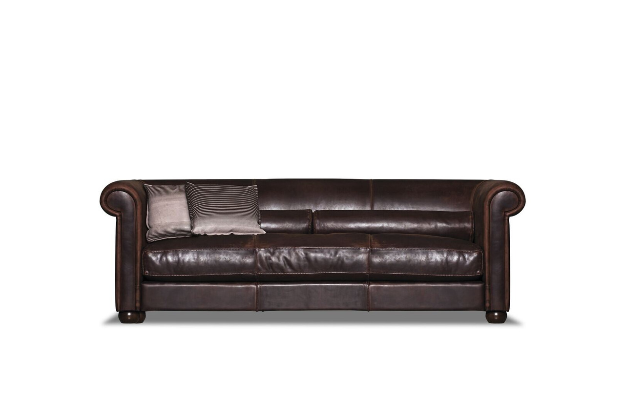 Alfred Leather Sofa, view 2