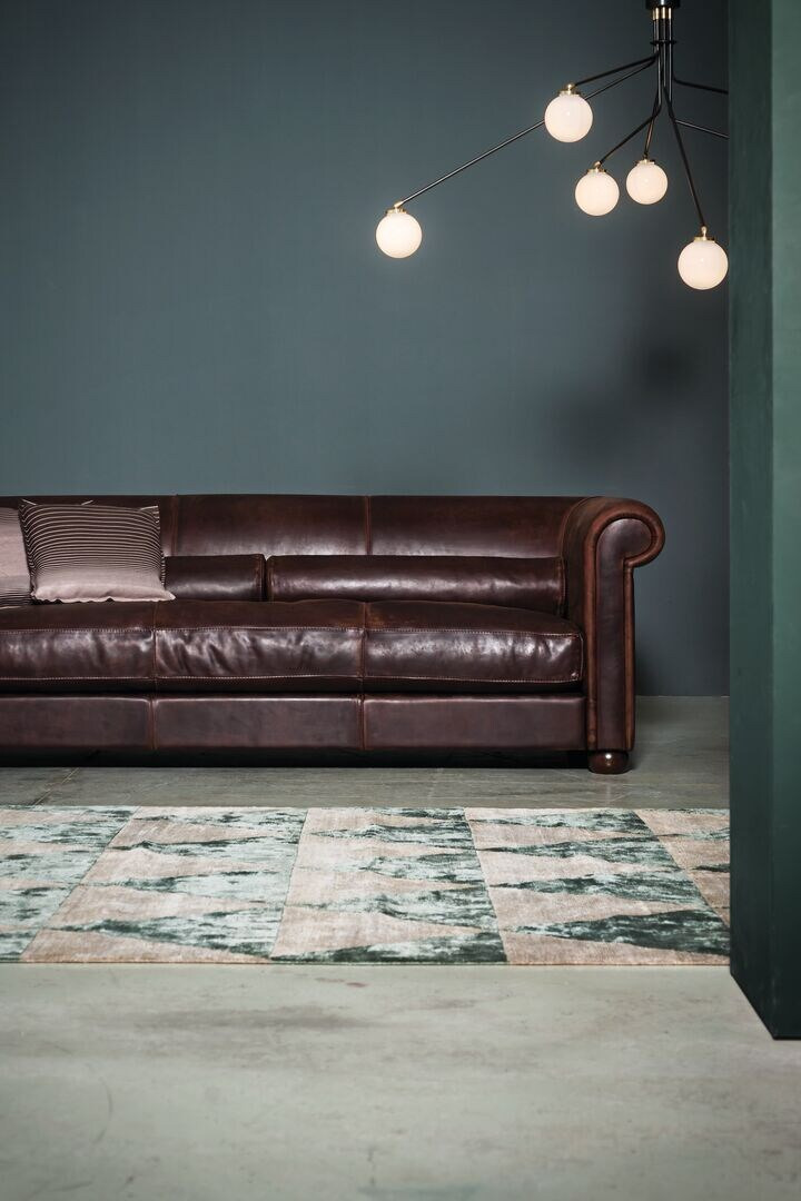 Alfred Leather Sofa, view 4