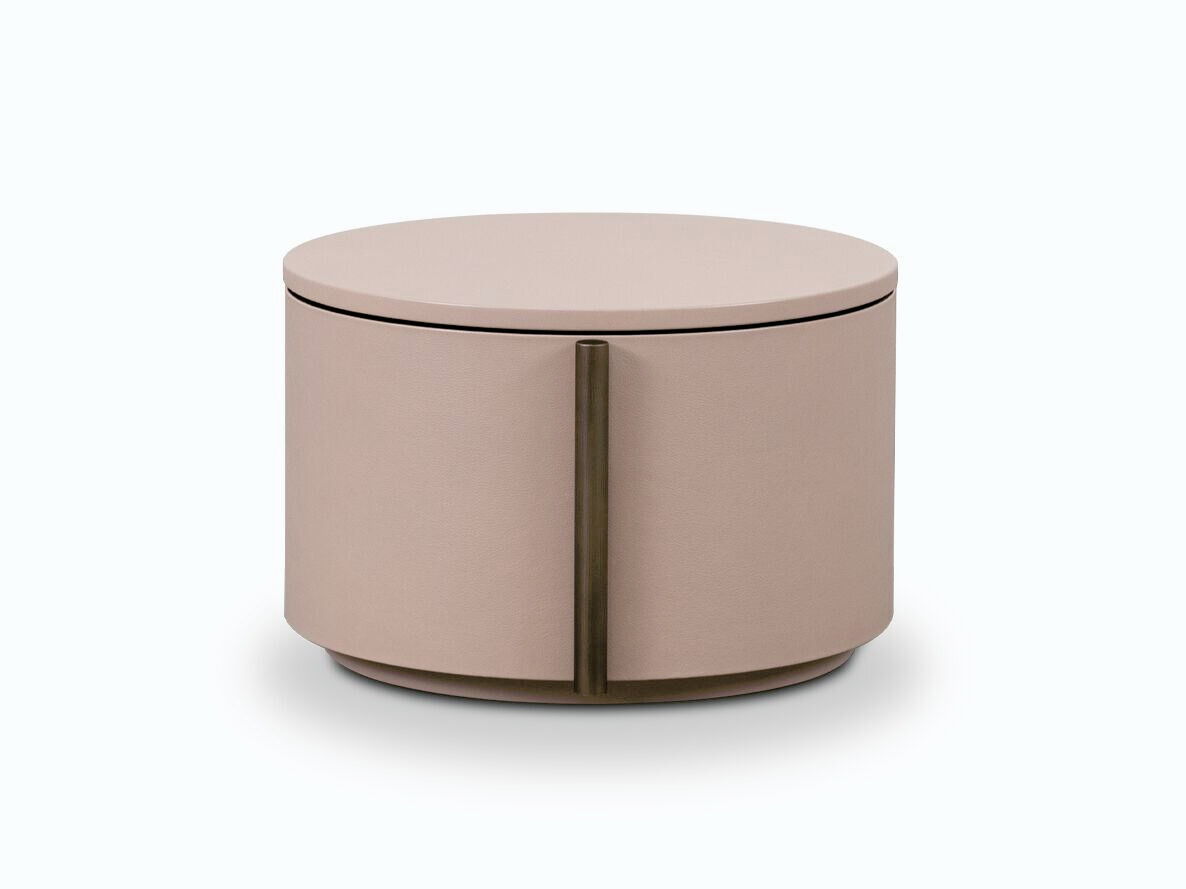 Beside Leather Bedside Table by Studiopepe