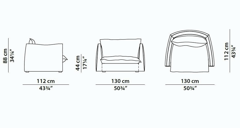 Brest Leather Armchair, view 2