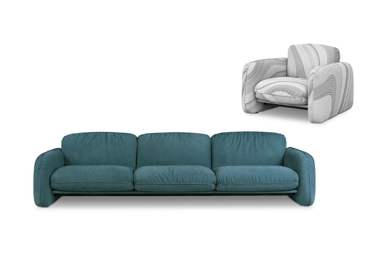 Brigitte Leather Sofa, view 2