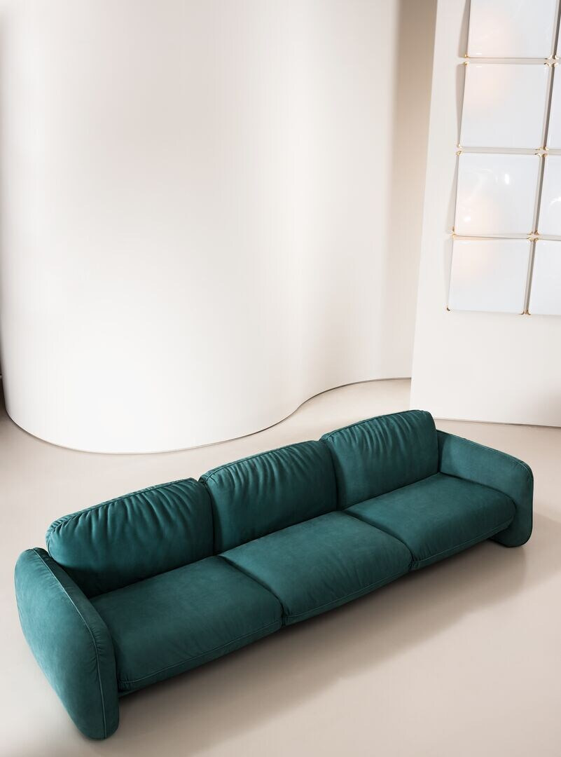 Brigitte Leather Sofa, view 3