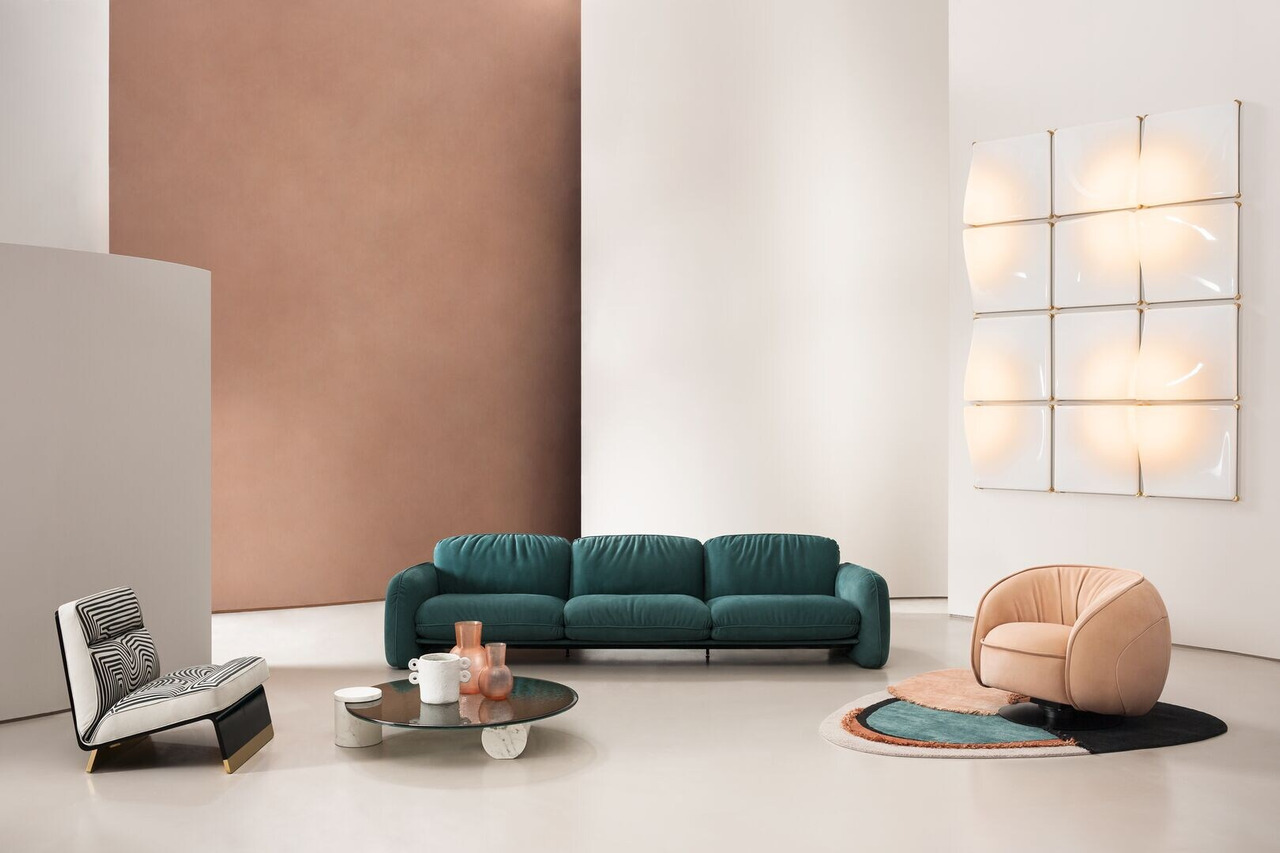 Brigitte Leather Sofa, view 4