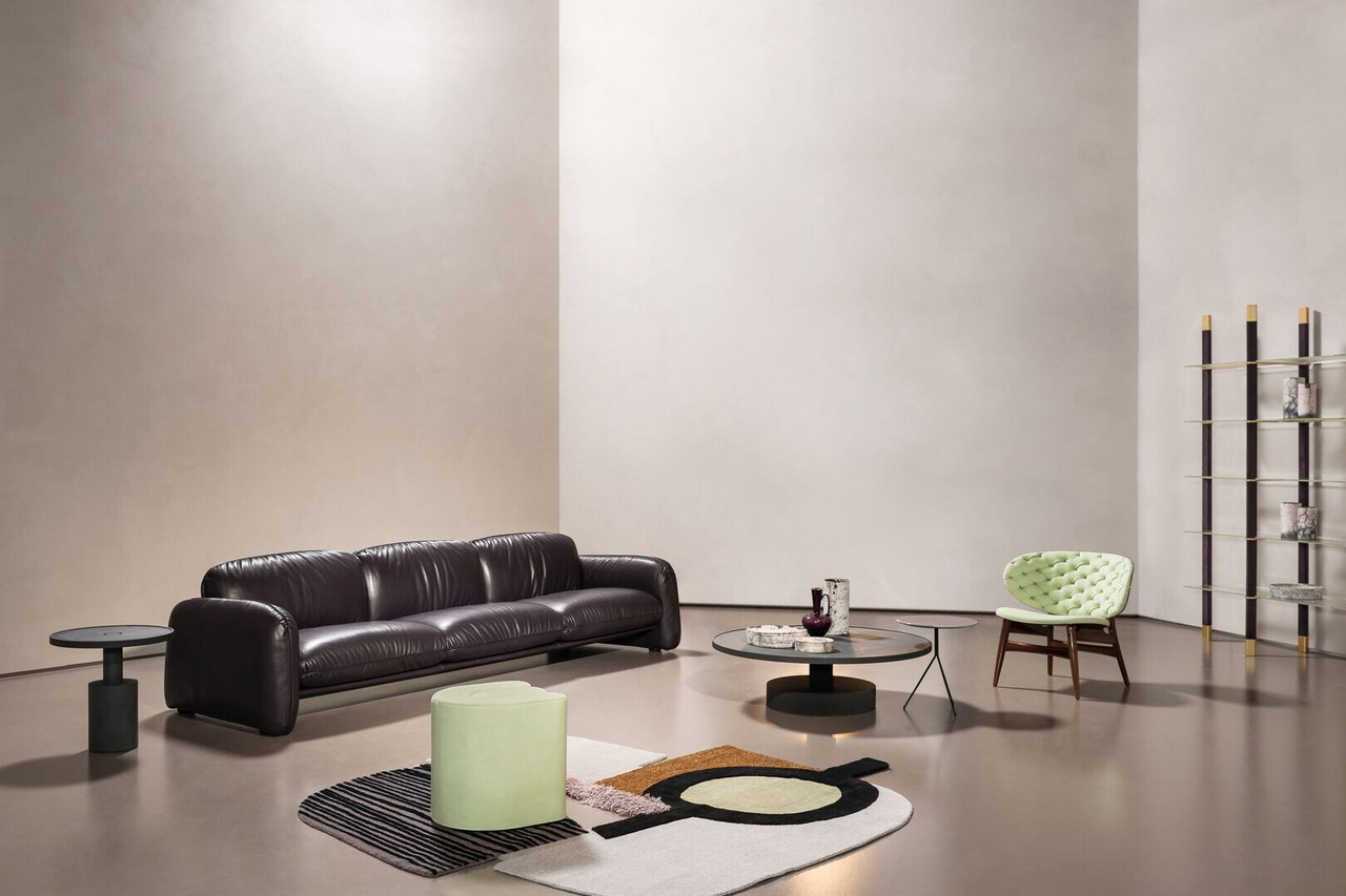 Brigitte Leather Sofa, view 8