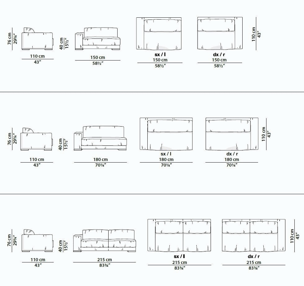 Budapest Soft Modular Leather Sofa, view 14