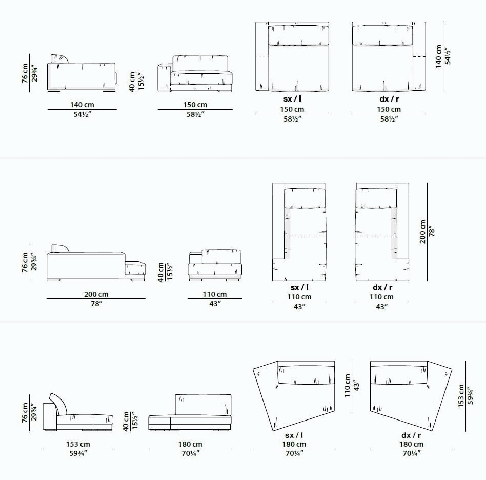 Budapest Soft Modular Leather Sofa, view 17