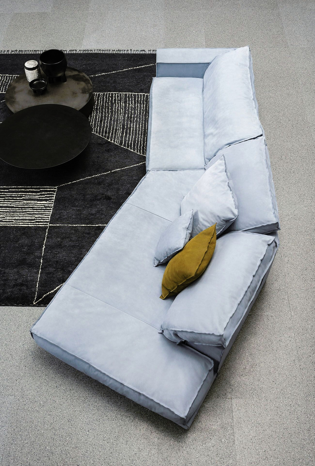 Budapest Soft Modular Leather Sofa, view 5