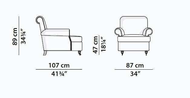 Charlotte Leather Armchair, view 5