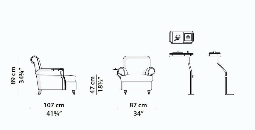 Charlotte Leather Armchair, view 6