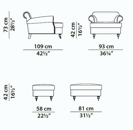 Charlotte Longe Leather Armchair, view 4