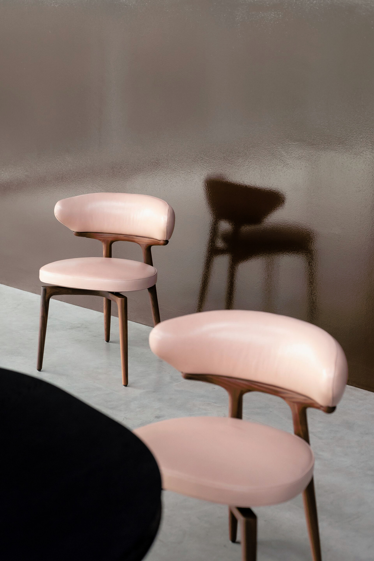 Clotilde Leather Chair, view 3