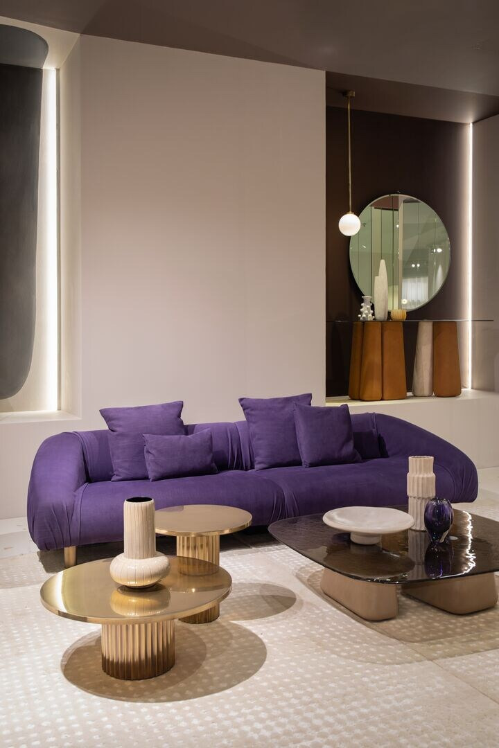 Fold Leather Sofa, view 7