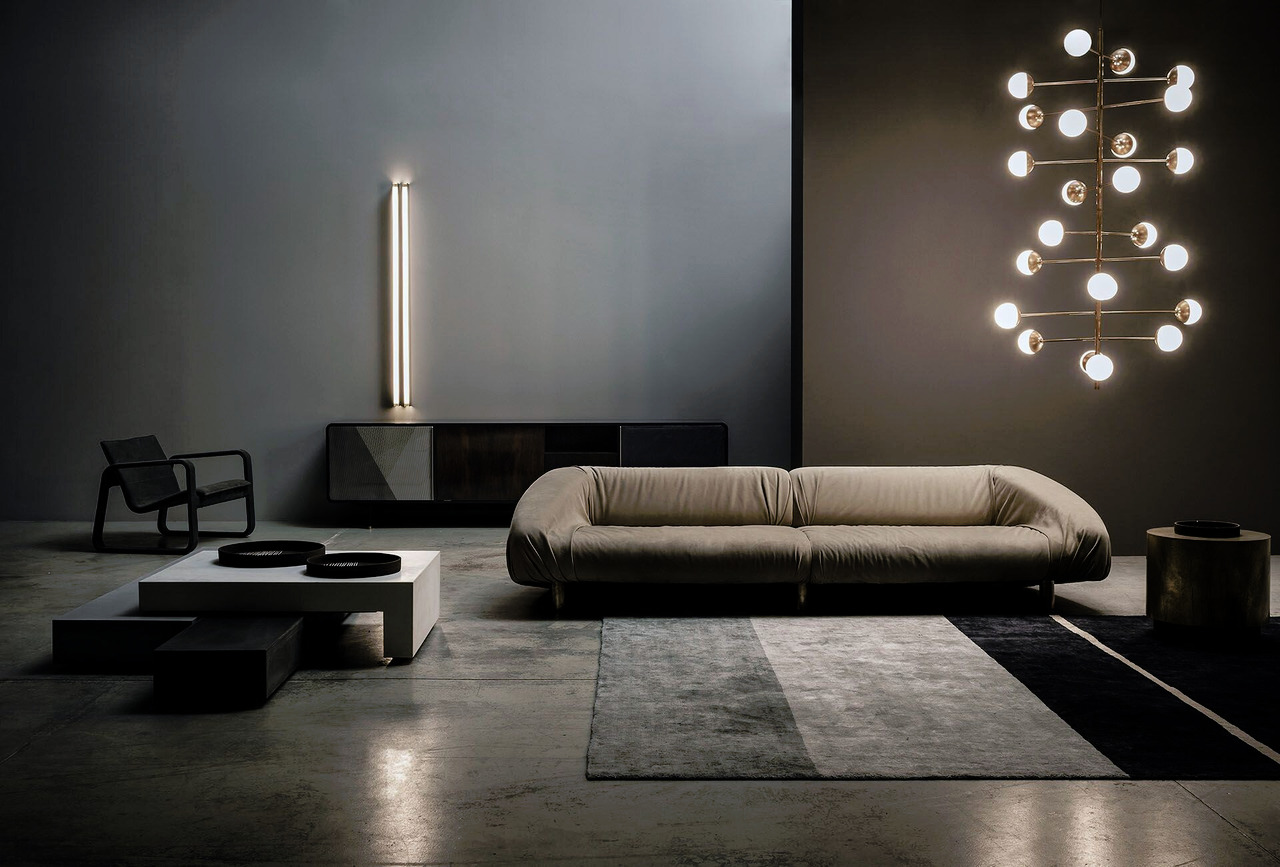 Fold Leather Sofa, view 9