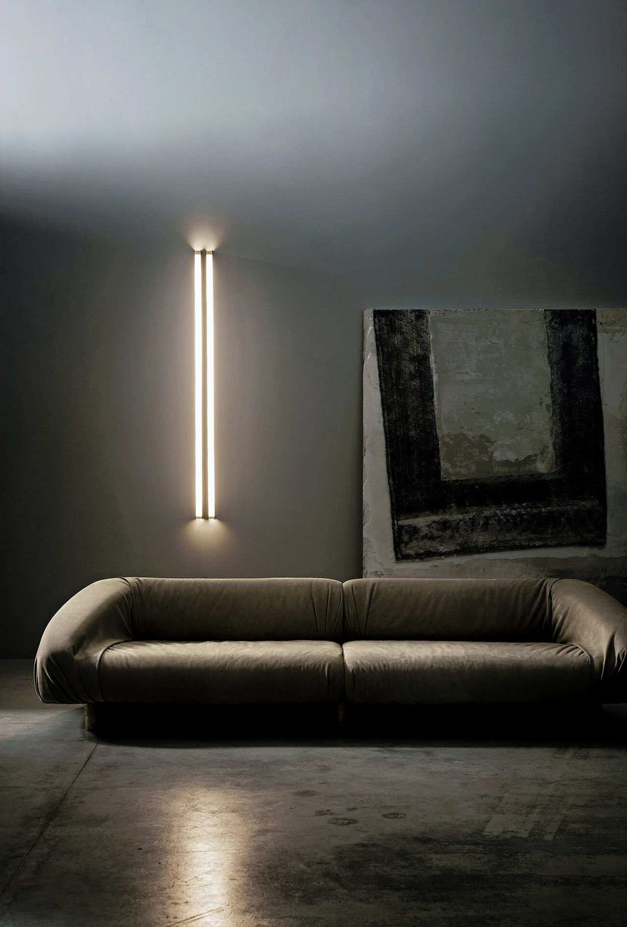 Fold Leather Sofa, view 11