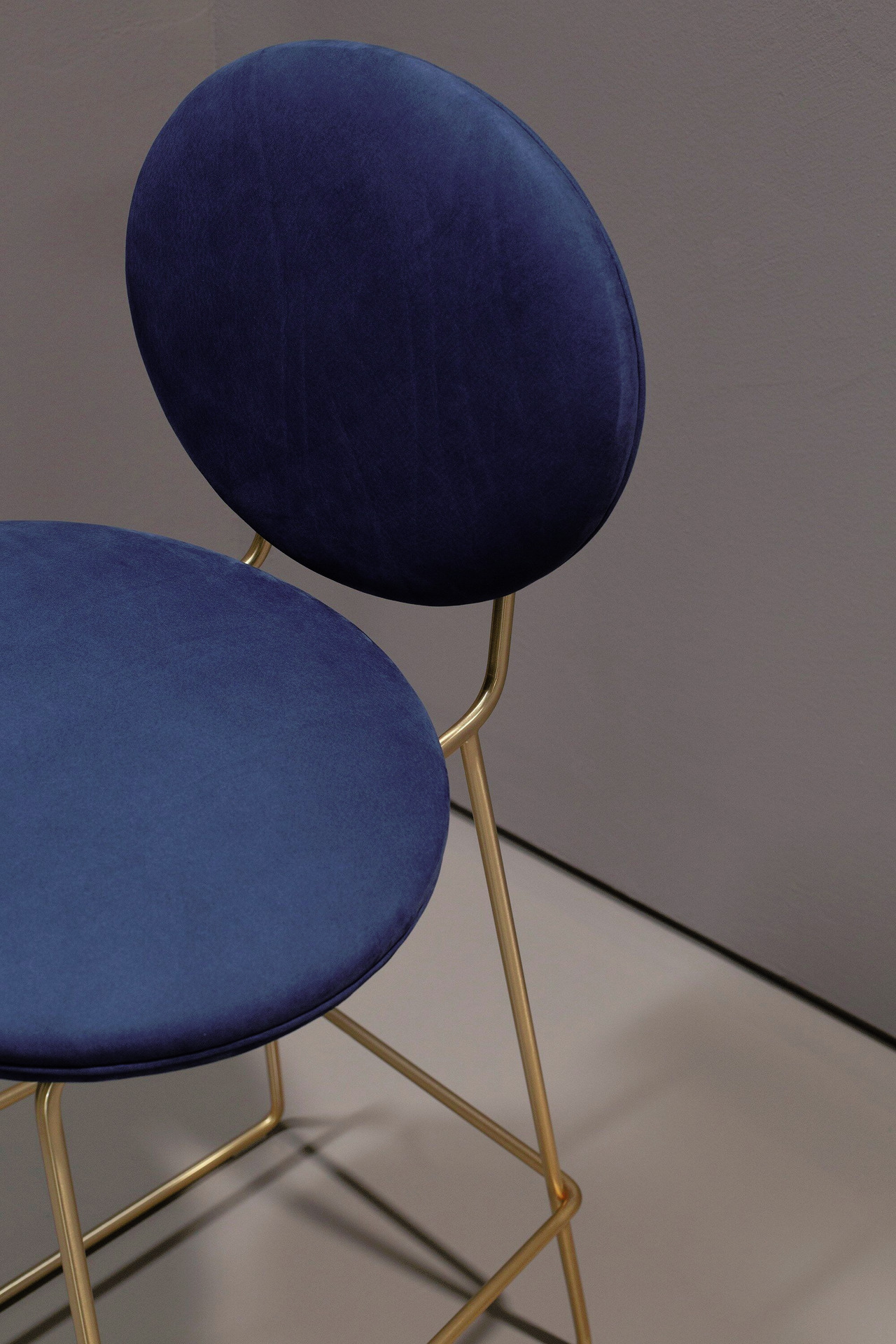 Gemma Leather Stool, view 2