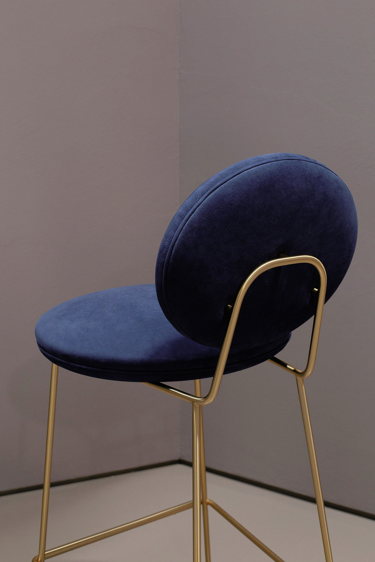 Gemma Leather Stool, view 3