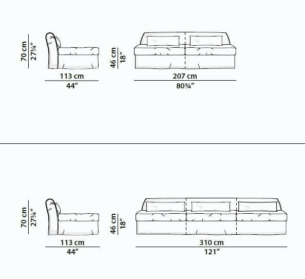 Housse Mono Sofa by Paola Navone, view 6