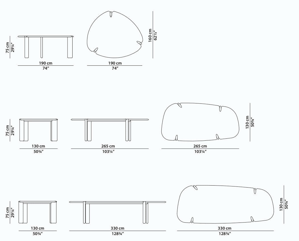 Isamu Table by Baxter, view 14