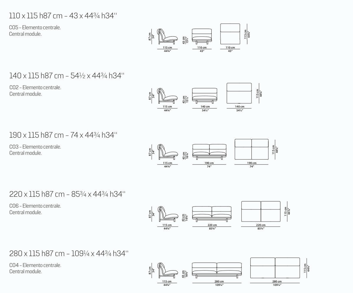 Jo Sectional Sofa by Baxter, view 14