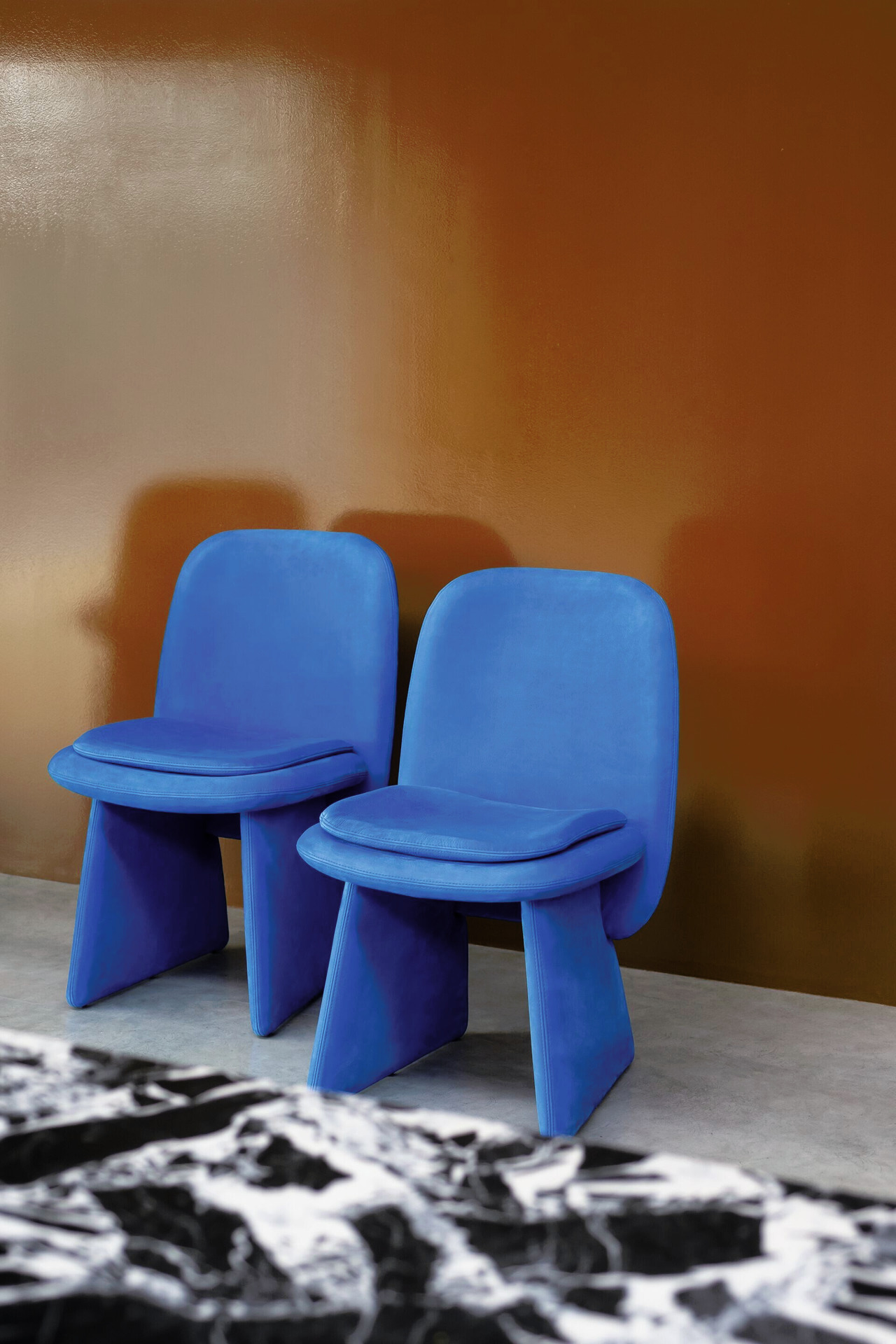 Jodie Leather Sled Chair, view 4