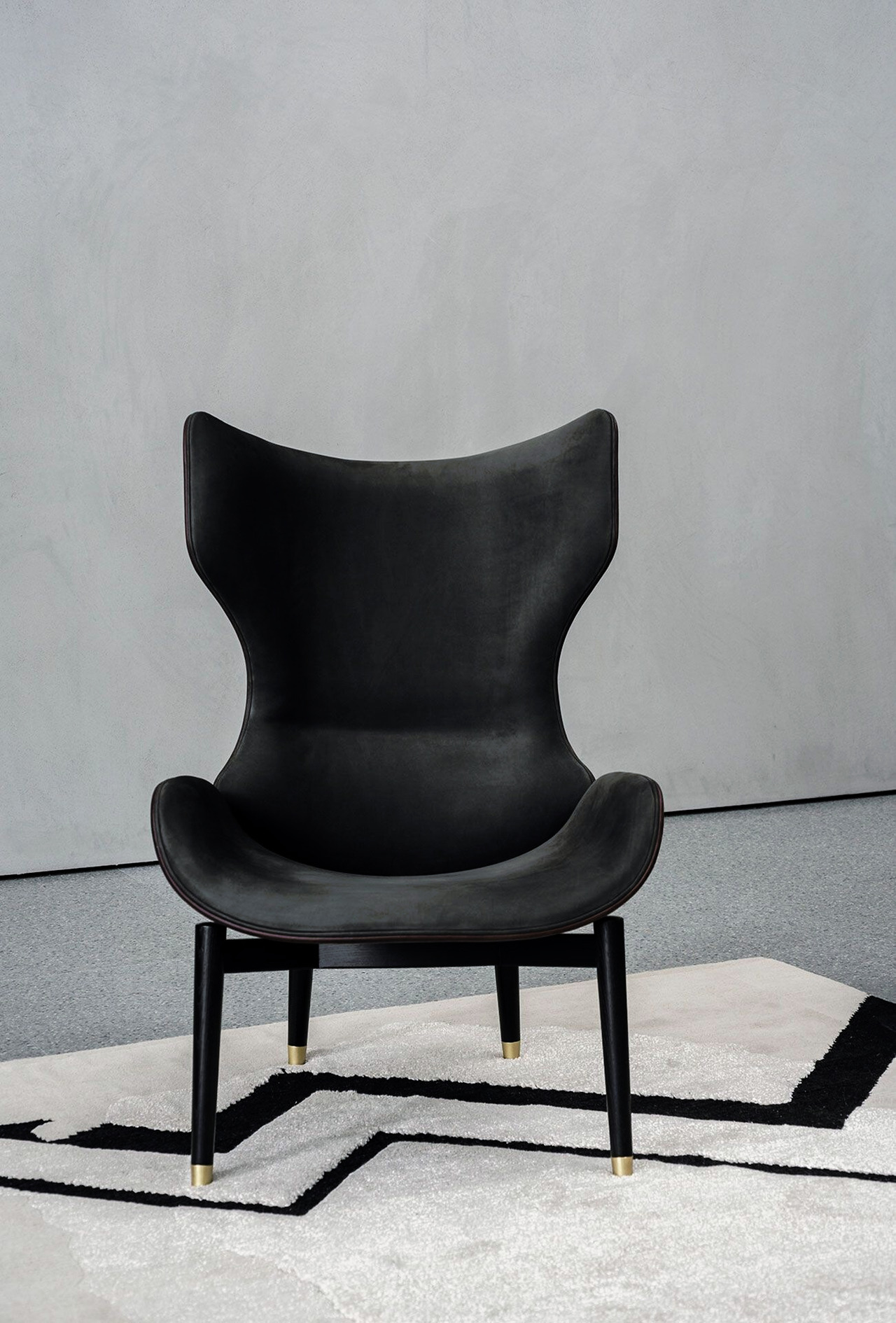 Jorgen Leather Bergere by Baxter, view 3
