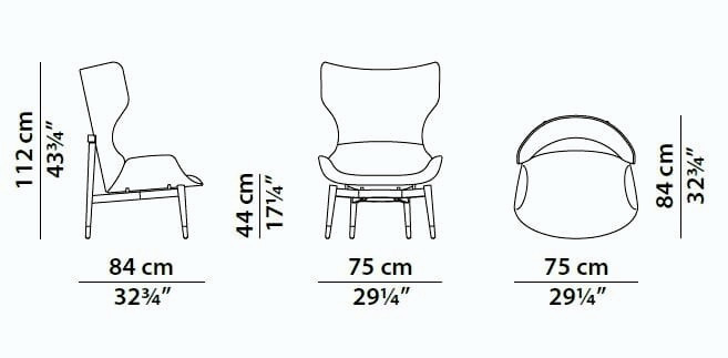 Jorgen Leather Bergere by Baxter, view 4