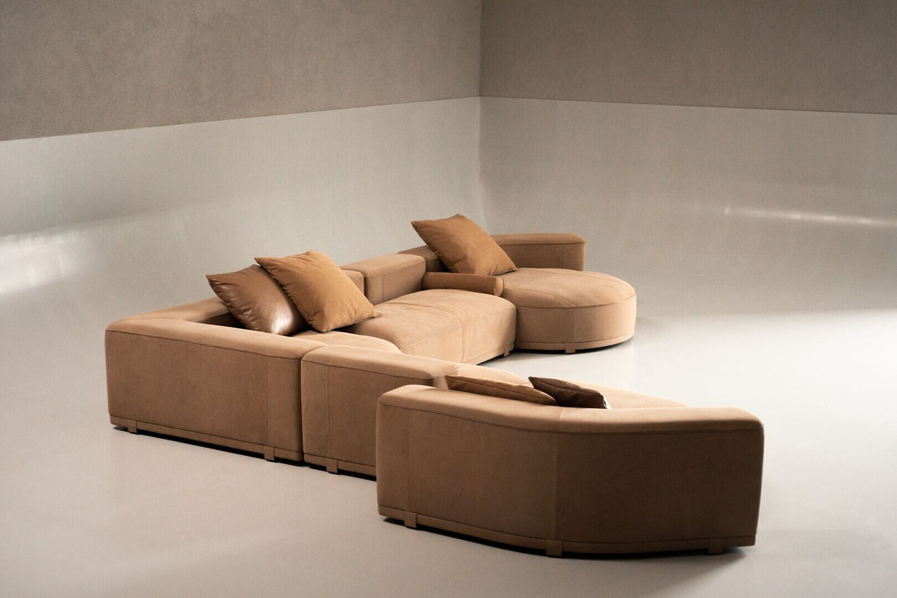 Juliette Baxter Modular Leather Sofa, view 6