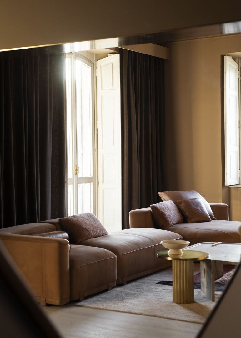 Juliette Baxter Modular Leather Sofa, view 10