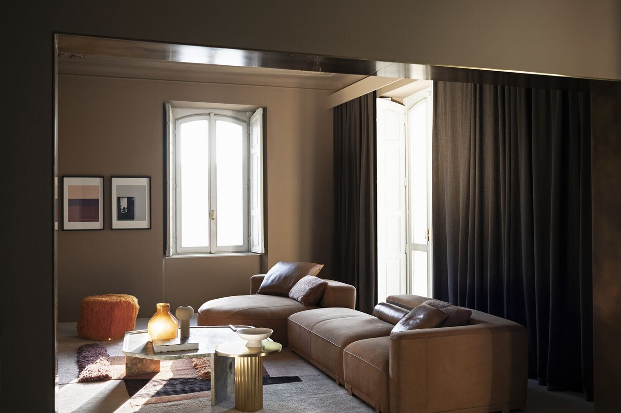 Juliette Baxter Modular Leather Sofa, view 11