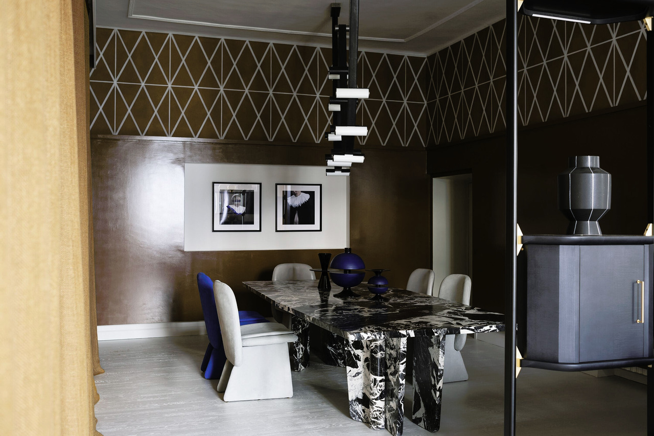 Kate Marble Dining Table by Baxter, view 14