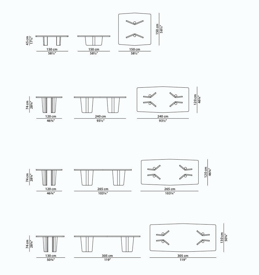 Kate Marble Dining Table by Baxter, view 16