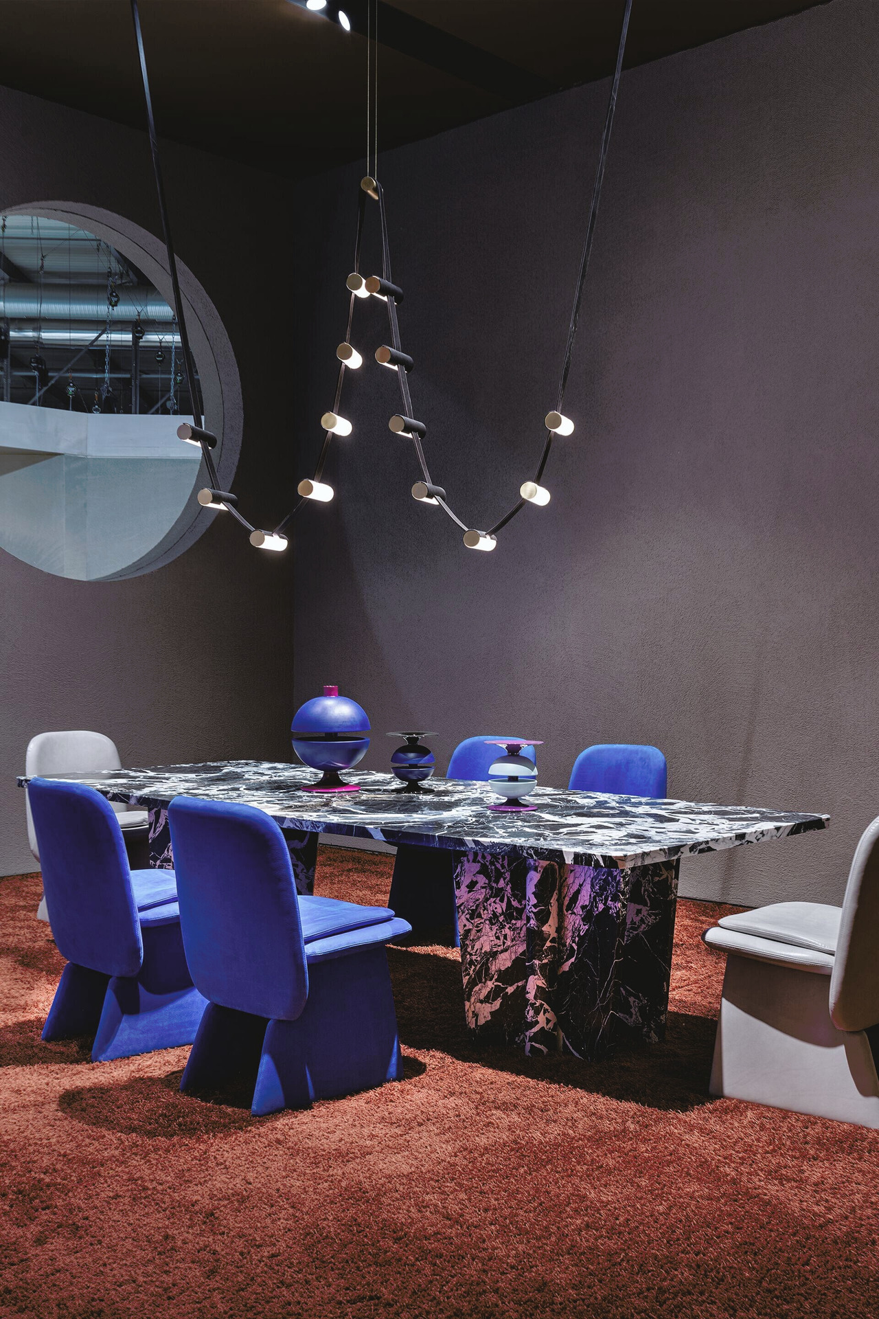 Kate Marble Dining Table by Baxter, view 3