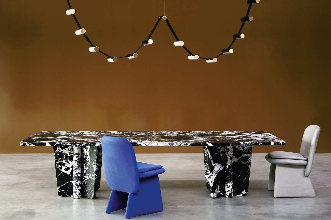 Kate Marble Dining Table by Baxter, view 7
